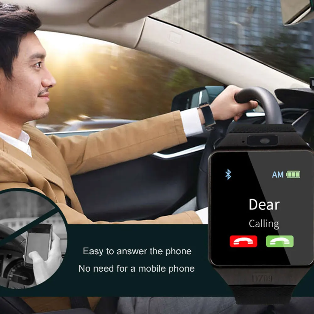 Спортивные Смарт-часы DZ09 фитнес-трекер Bluetooth Ответ Вызов (наручные часы с камерой