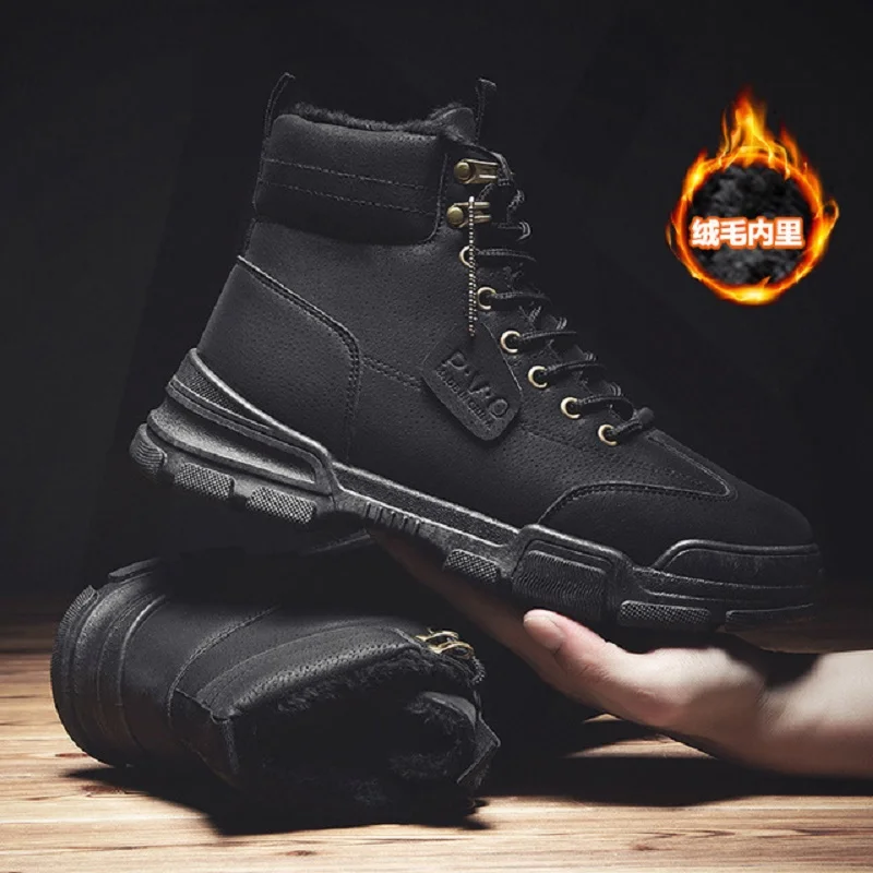 Мужские зимние ботинки Martin новинка 2020 года с высоким берцем в стиле ретро и