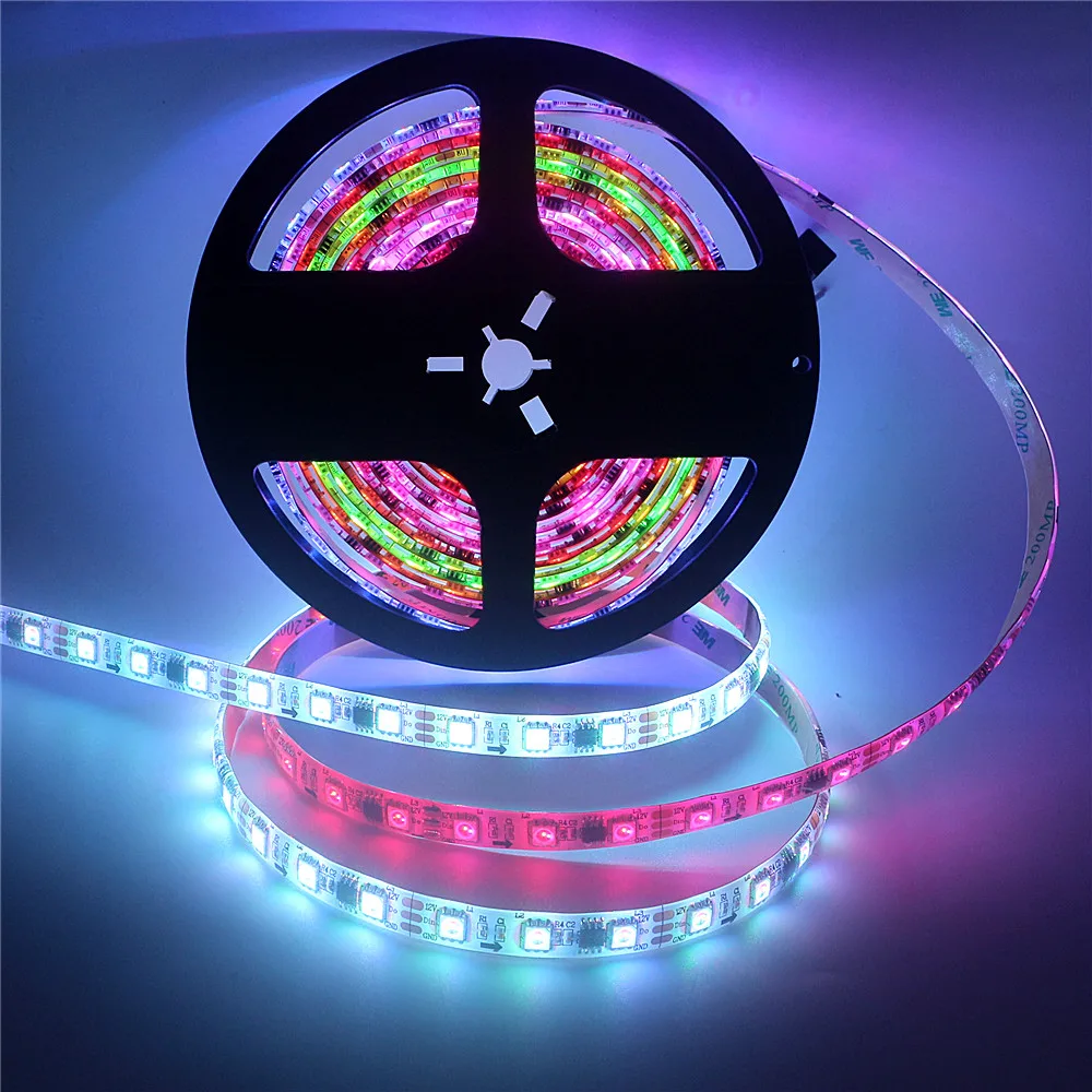 DC12V 5 м WS2811 Светодиодный пиксельный ленточный светильник RGB Полноцветный 5050