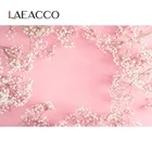 Laeacco Розовые Цветы Лепестки весенний ребенок новорожденный ребенок душ портрет фото фоны фотография фон для фотостудии