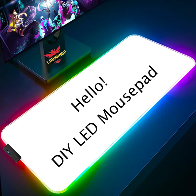 

Custom RGB Mouse Pad Gamer DIY Large Gaming LED Mousepad XXL Gaming Accessories Personalized Picture Customization RGB Mousepad