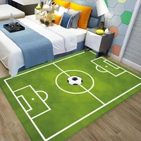 football field green grass flannel printed floor mat thickened non slip soft comfortable bathroom mat door mat