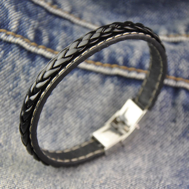 Новые модные браслеты из натуральной кожи очаровательные с пряжкой винтажные