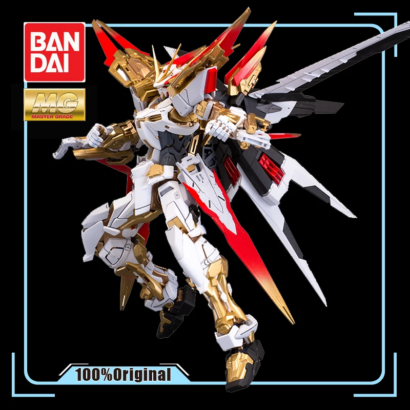 

Игрушечные фигурки BANDAI MG 1/100, MBF-P03D, Gundam, в голубой оправе, из титанового сплава, для раскрашивания