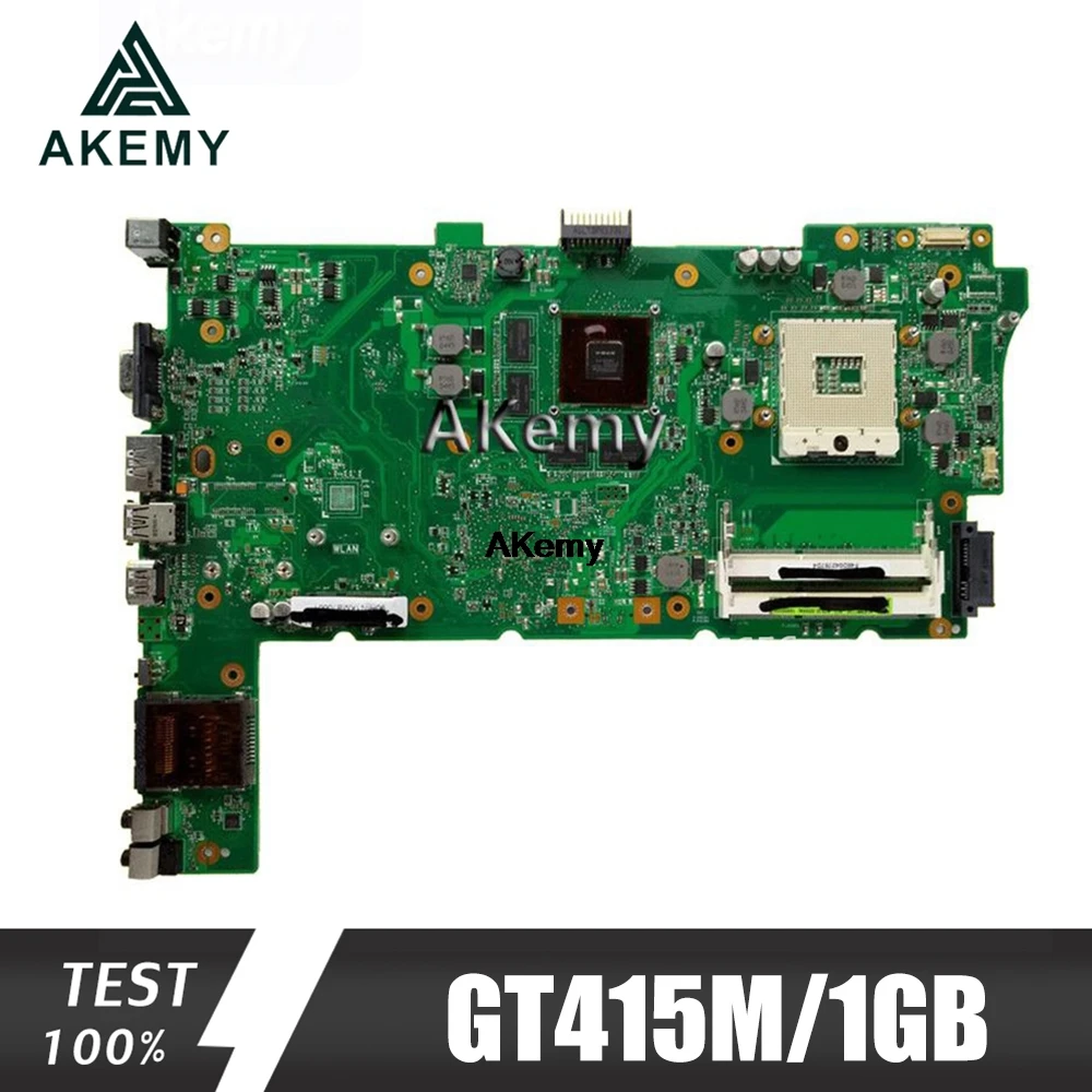 Akemy N73SV Материнская плата ноутбука REV.2.0 для ASUS N73SV N73SM N73S PGA989 3 Оперативная Память Слот с GT415M/1 ГБ Графический DDR3 I5 Процессор