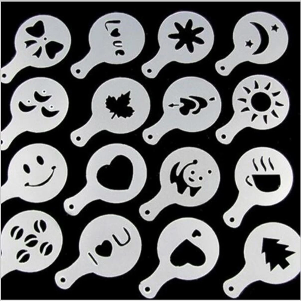 16 шт. трафареты для бариста капучино | Дом и сад