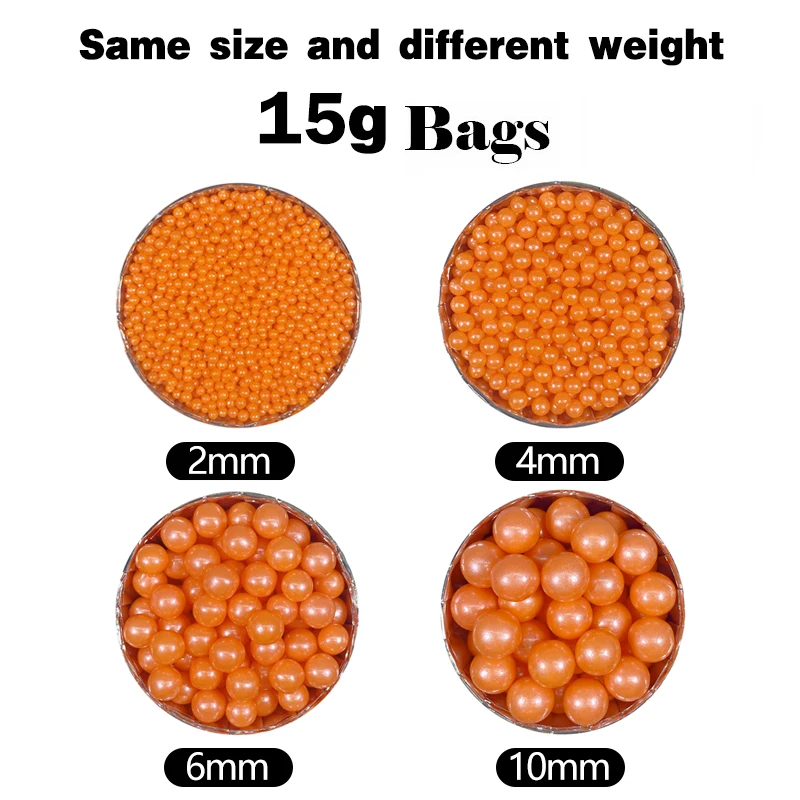 15 г съедобные Оранжевые Бусины Жемчужные украшения для торта жемчужные конфеты