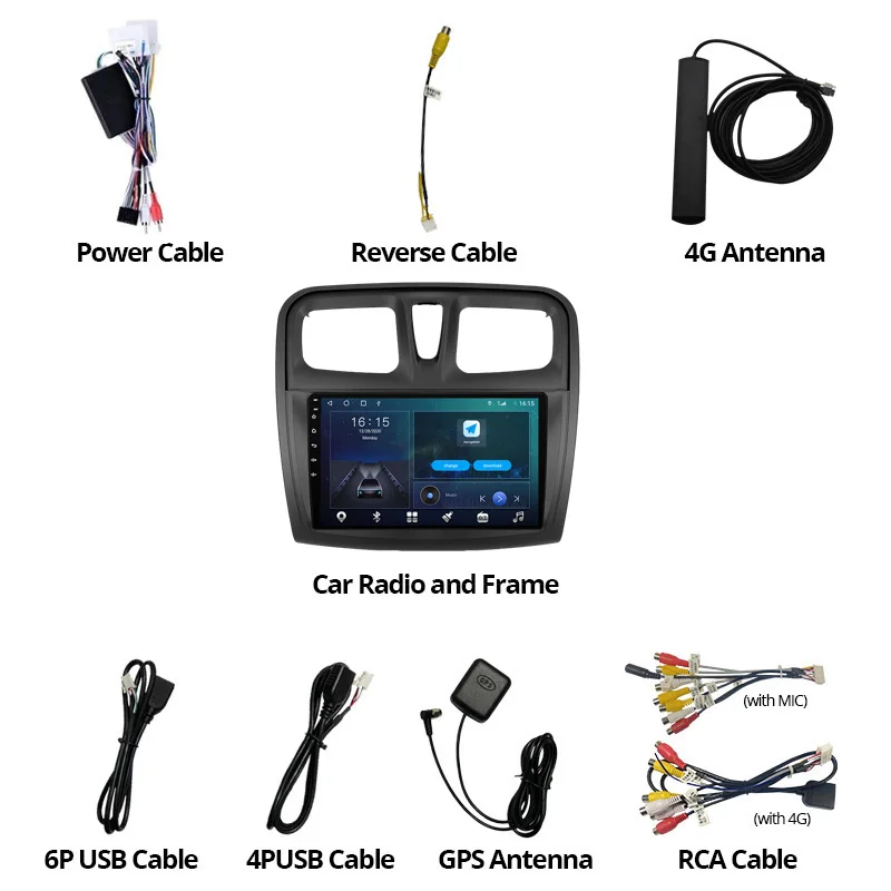 

2Din Android10.0 Car Radio For Renault 2 Sandero Symbol 2014-2017 GPS Navigation Stereo Receiver Auto Radio DSP Car Receiver IGO