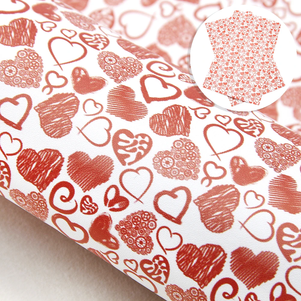 Аксессуары David 20*33 см гладкая Синтетическая кожа с принтом сердца для