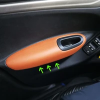 4pcs car styling interior microfiber leather door armrest panel cover sticker trim for peugeot 301 2014 2015 2016 2017 2018