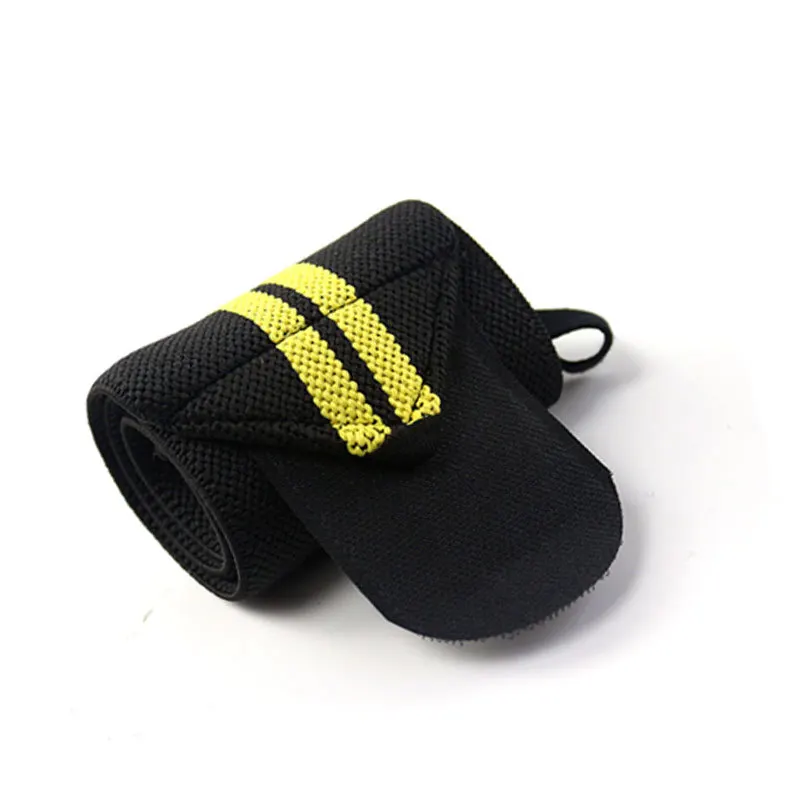 1PCS YELLOW 1 шт. Регулируемый дышащий браслет Тяжелая атлетика Powerlifting поддержка запястья фитнес тренажерный зал спортивные эластичные бинты для запястья повязки - Цвет: 1PCS YELLOW