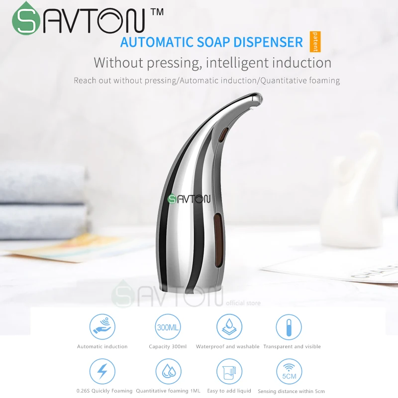 Автоматический диспенсер для мыла SAVTON Бесконтактный индукционный пенопластовый
