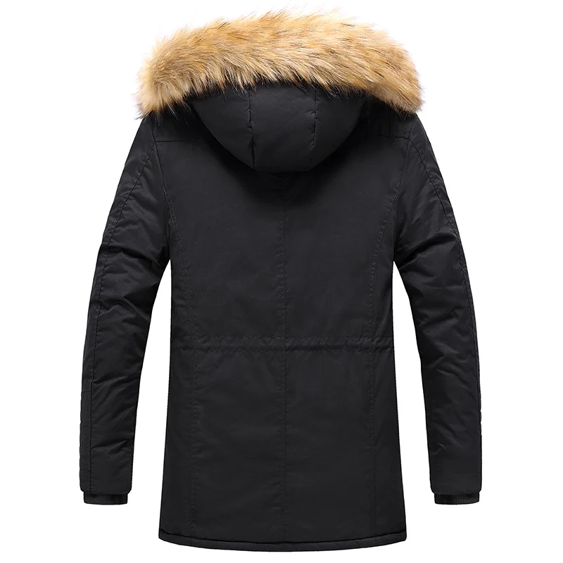 Мужская теплая куртка с капюшоном и меховой подкладкой цвет в ассортименте |
