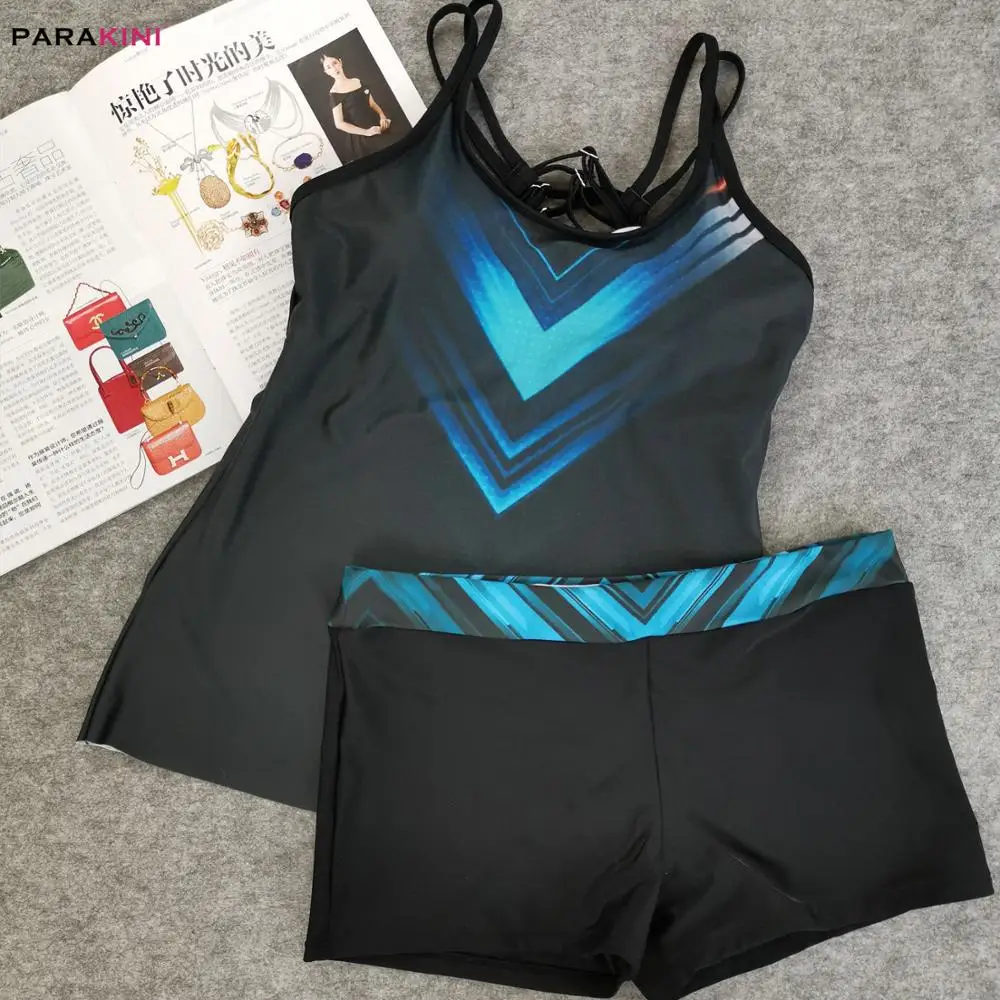 Бикини PARAKINI на бретельках с принтом сзади комплект танкини 2020 женский купальник