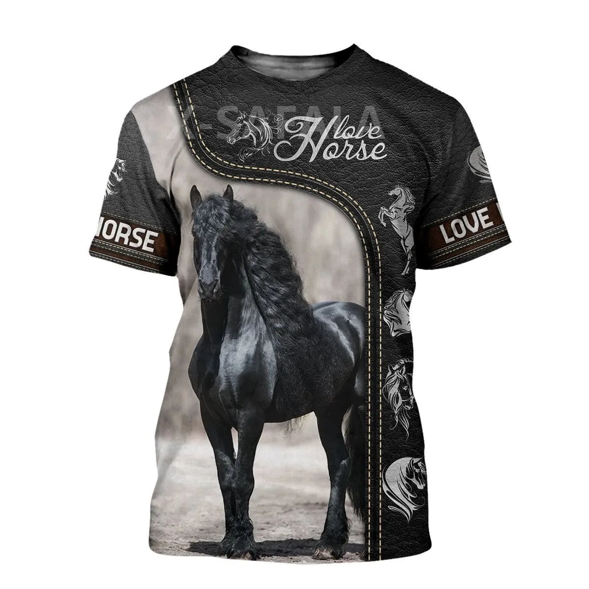 

Beautiful Love Horse Tattoo Men Women 3D All Printed T Shirts Unisex Harajuku Shirt Tee Tops