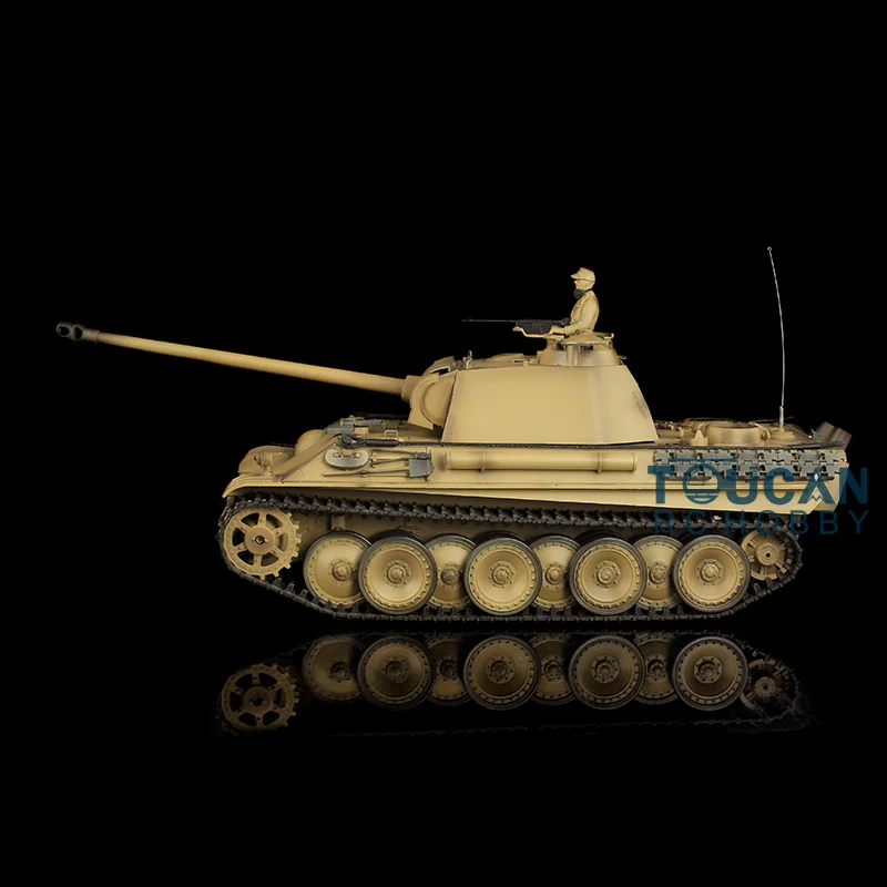 Heng Long 1/16 RC Танк RTR 7 0 Улучшенная пантера G 3879 отдача ствола 360 ° вращающаяся