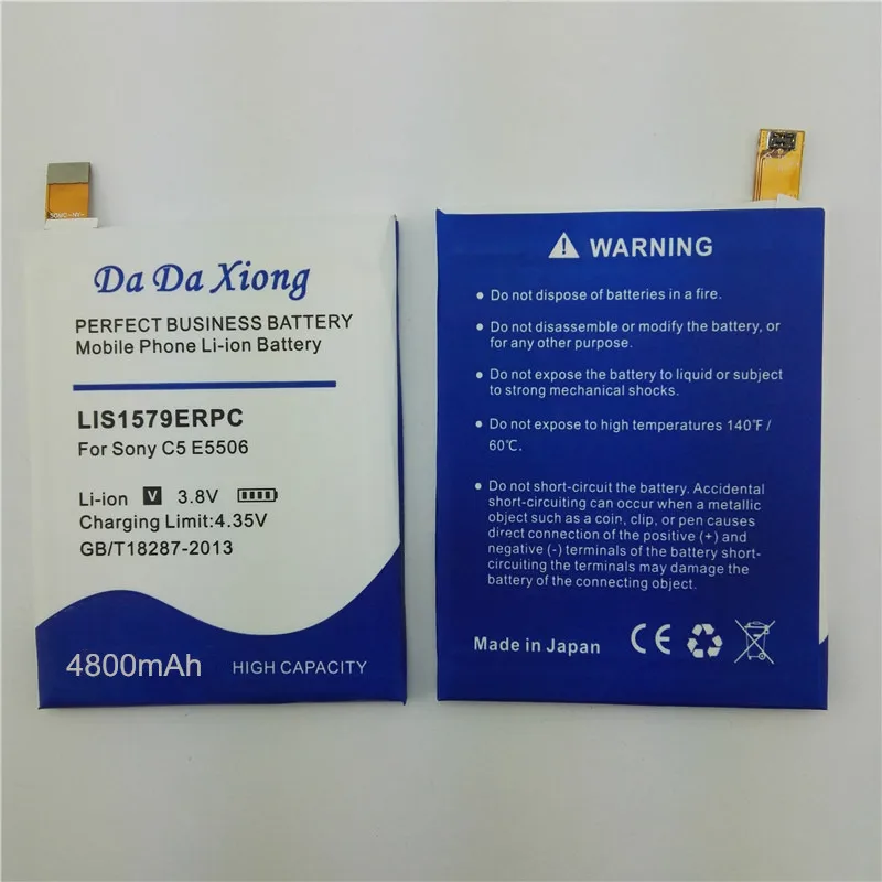 Аккумулятор LIS1579ERPC на 4800 мА · ч для Sony Xperia C5 Ultra/Dual E5506 E5553 E5533 E5563 Z3 Plus +/Dual E6553 Z4 E6533 +