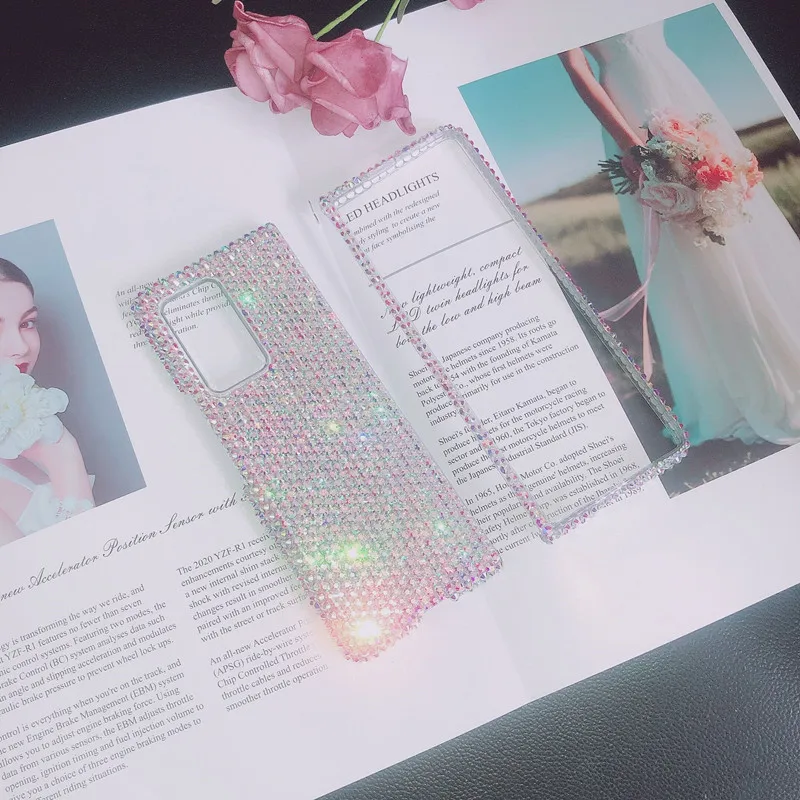 Роскошный блестящий бриллиантовый чехол для Samsung Galaxy Z Складной флип 3 5G Zflip 2 милый