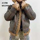 CDB3-6 Cidu Европейский Американский размер высокое качество супер теплая Натуральная овечья кожа пальто для мужчин большой B3 овчины бомбер Мериносовая Меховая куртка