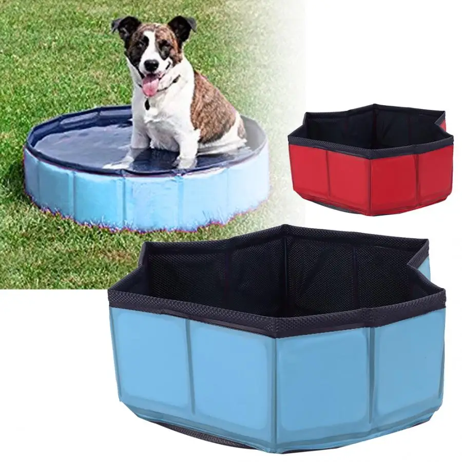 Бассейн для домашних питомцев ПВХ складная круглая Ванна портативная уличная