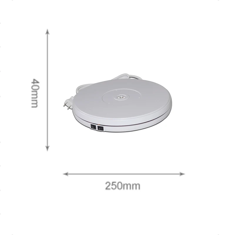 

Electric Rotating Turntable 360 10" 25cm 360 Degree Electric Rotating Turntable Plate W/ Led Light For Photography Max Load 10kg