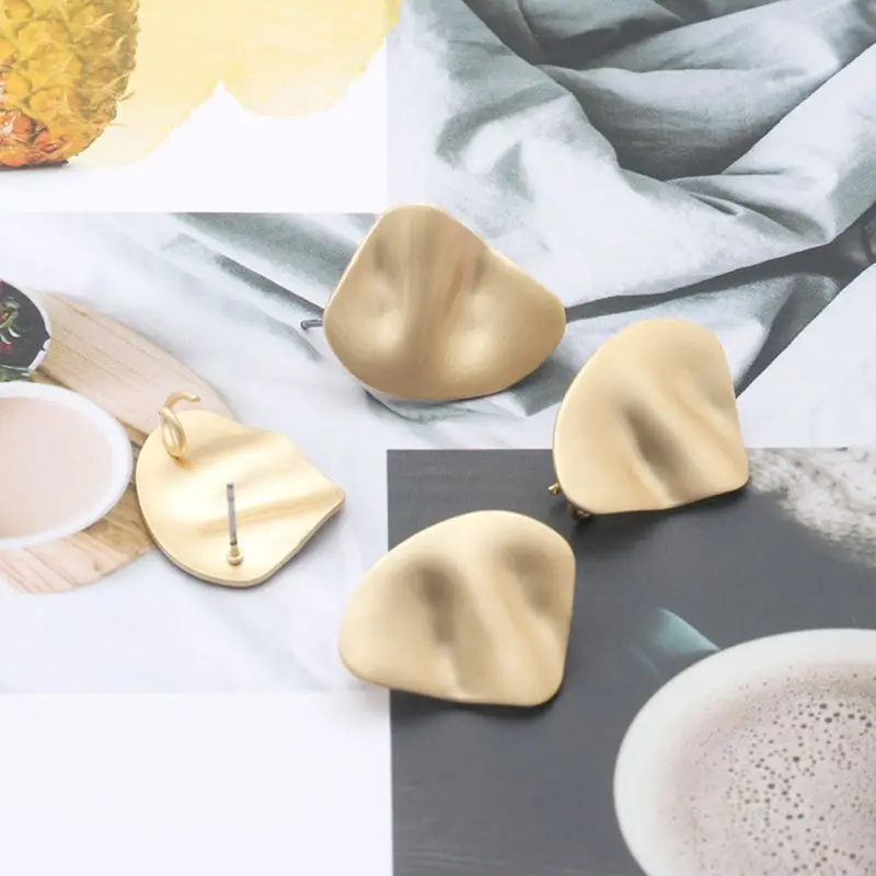 10Pcs Earrings with Hole for Earring Making Golden Distorted Oval Shape Base Connectors Linker Jewelry | Украшения и аксессуары