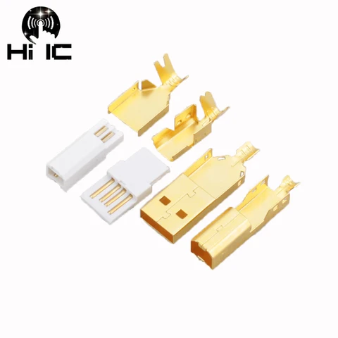 Золотой разъём USB A-B Changelin
