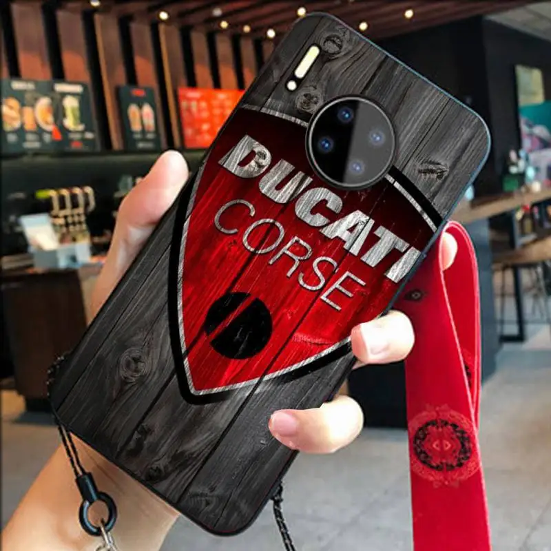

LJHYDFCNB Famous Motorcycle Ducati Phone Case For Huawei P20 30 40 Pro Mate 20x 30 40 Pro Nova6 7 Honor 9X 10