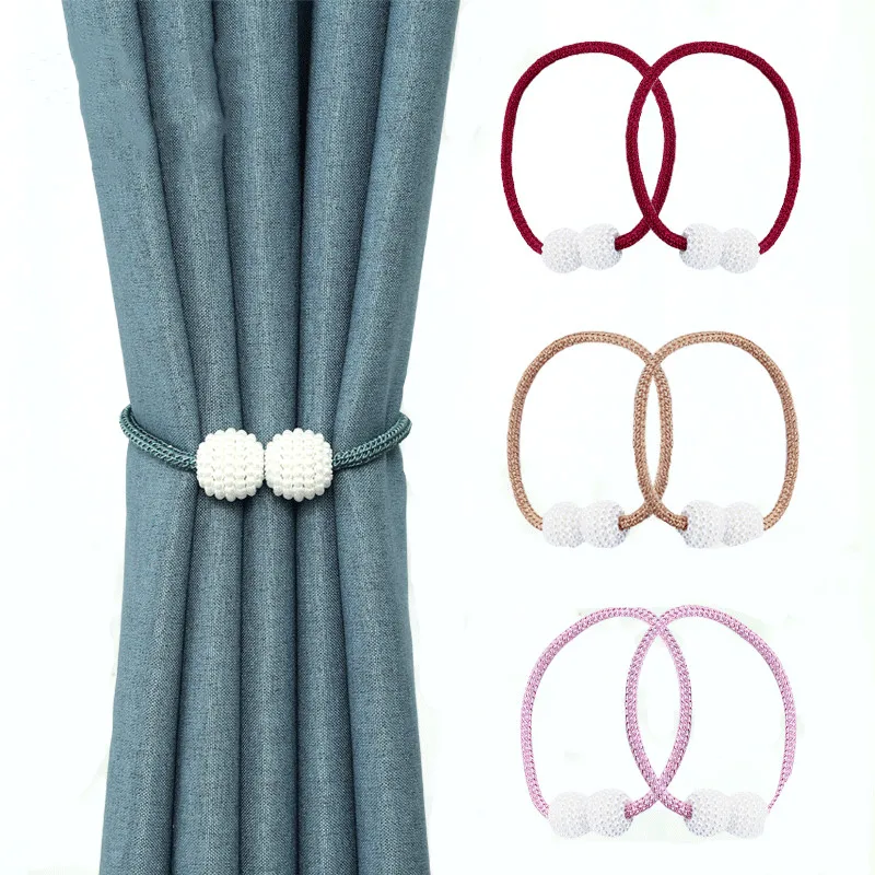 Магнитные зажимы для занавесок с жемчужным шариком 2 шт.|Декоративные аксессуары
