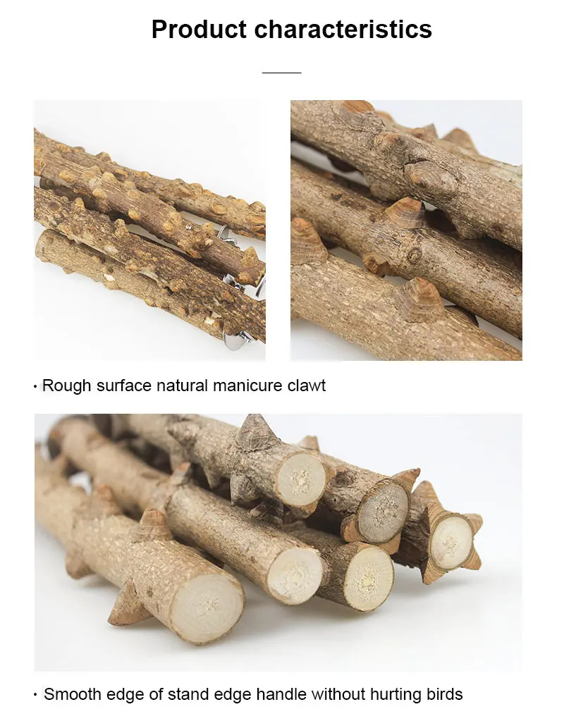 Pet Parrot птица стоящая палка дикая Виноградная деревянная колючая пепельная