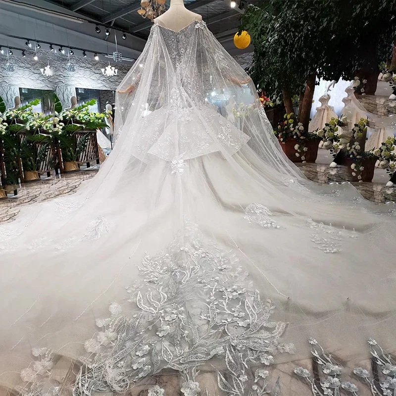 HTL183 Русалка Формальные женские вечерние платья с длинным накидкой рукавом Милая