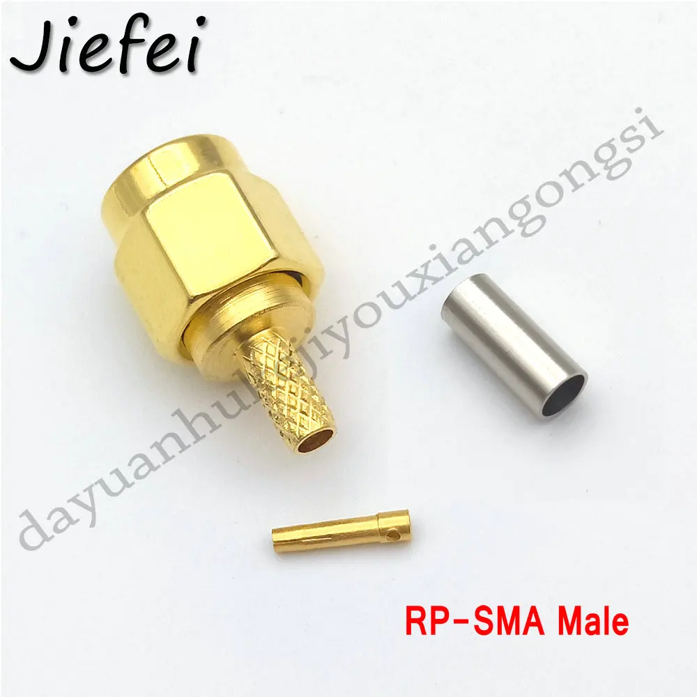 5/10 шт. РЧ разъем SMA штекер/RP-SMA штекер обжимной(RG58 LMR195 RG142 RG400 RG223) или(RG174 RG316 LMR100) кабель
