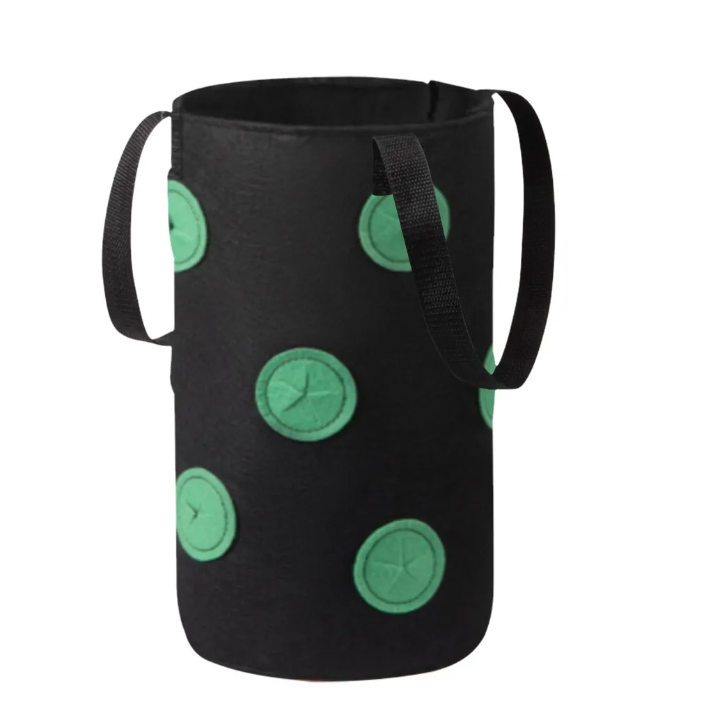 Висит клубника посадка FeltCloth мешок контейнер для посадки растений утепленная