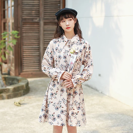 Абрикосовое розовое зимнее платье с цветочным принтом для женщин вельветовые