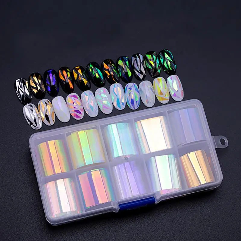 20 рулонов наклеек для ногтей креативные Цветочные наклейки искусственные