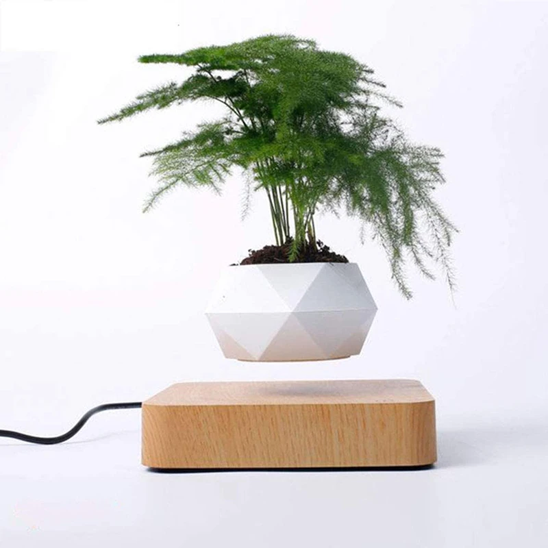 

Hot Sale Levitating Air Bonsai Pot Rotation Planters Magnetic Levitation Suspension Flower Floating Pot Potted Plant Desk Decor