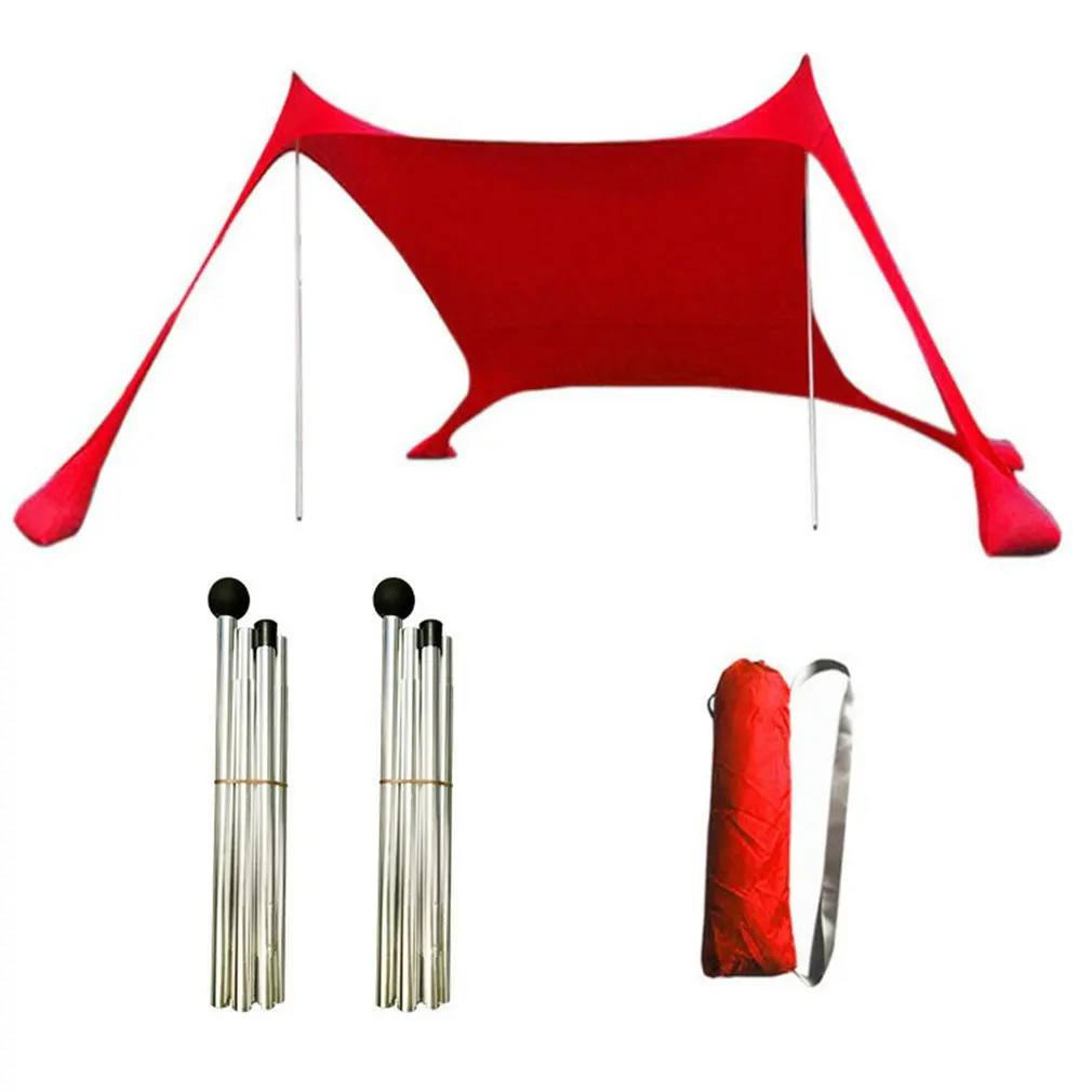 

Family Beach Sunshade Lightweight Sun Shade Tent With Sandbag Anchors 4 Free Pegs UPF50+ UV Large Portable Canopy Drop shipping