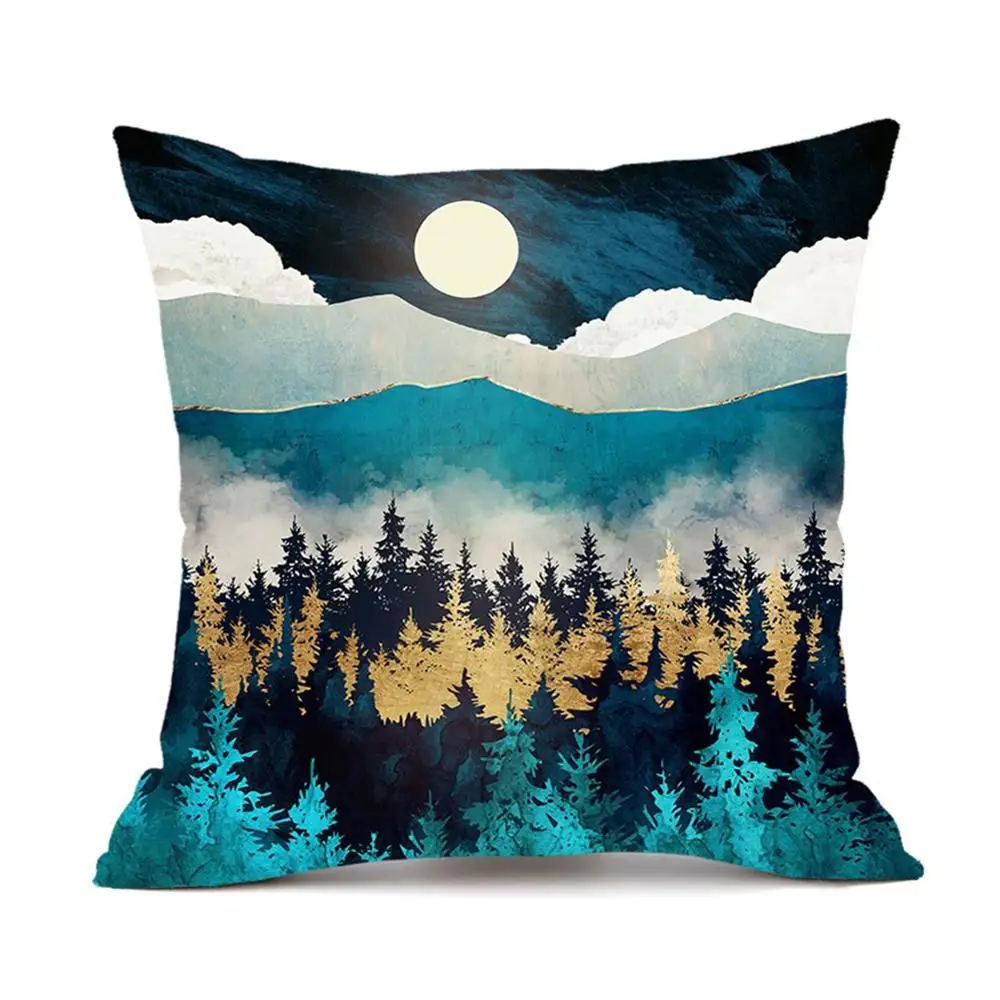 Декоративный льняной чехол для подушки современный диванной домашний декор