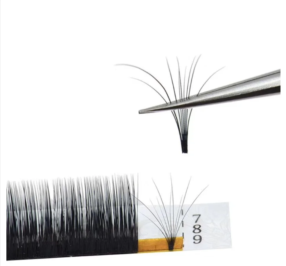 100% индивидуальные шелковые Накладные ресницы ручной работы 12 линий C/CC/D/DD изгиб