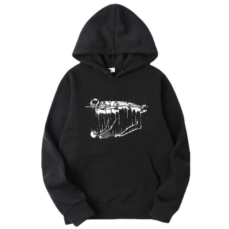 

Fashion Brand Men's Hoodies funny astronaut print Blended Spring Autumn Male hip hop tops man hoodies tops mens COTTON