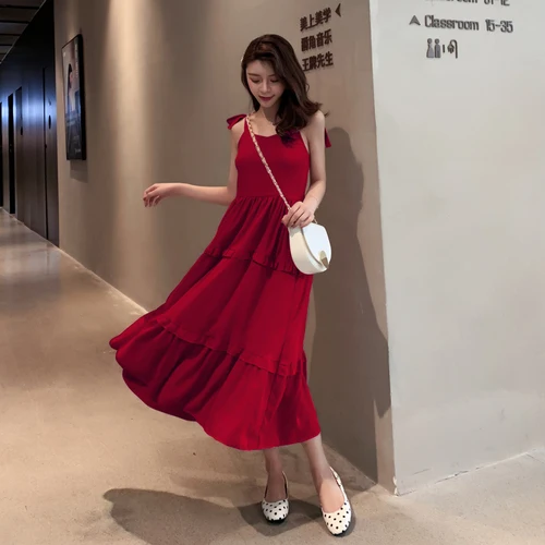 Женское платье макси в стиле бохо TingYiLi винтажное шифоновое для отдыха на пляже