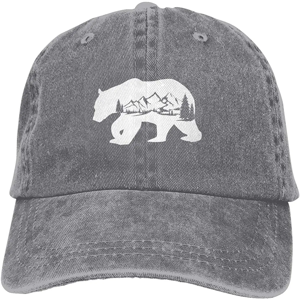 

Bear Mountain Classic Adjustable Denim Cap Baseball Cap Hats for Women & Men