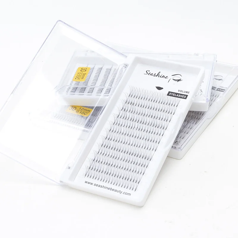 Seashine русский объем готовые вееры 3D 6D Индивидуальные Короткие стебли для