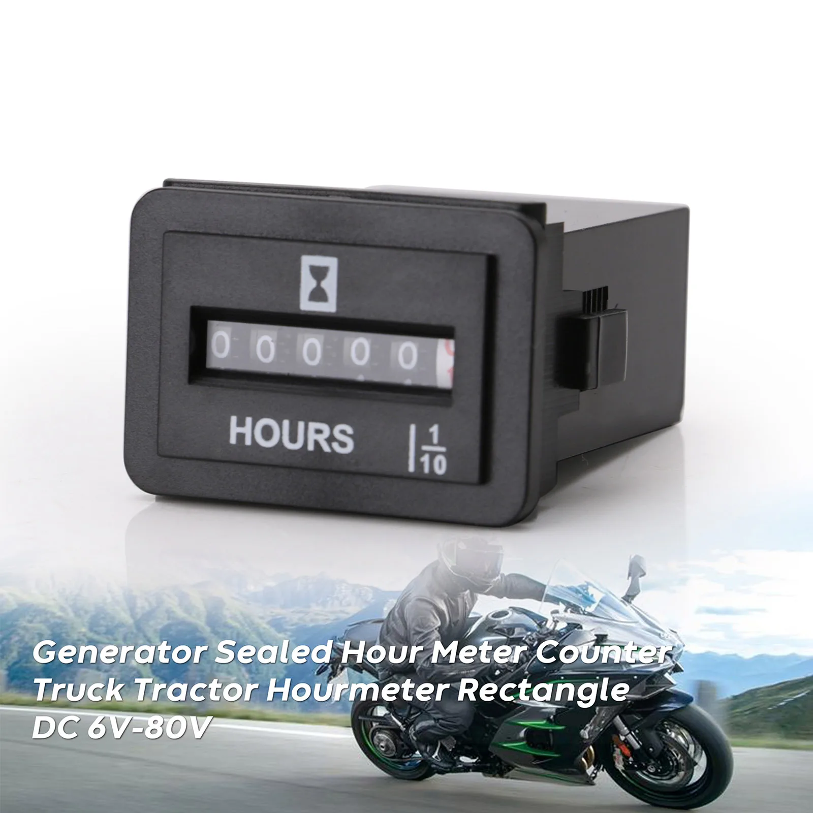 

New High Accuracy 10V-80V Generator Sealed Hour Meter Counter For Boats Trucks Tractors Cars Hour Meter Generator Timing Device