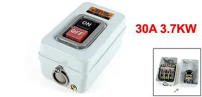 TBSN-330 серый металлический чехол 3P ВКЛ./ВЫКЛ. Кнопочный переключатель 30 а 3 7 кВт |