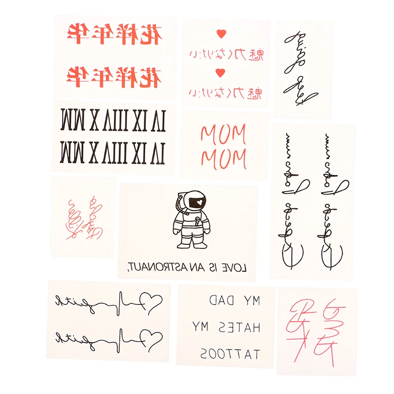 

56 лист Водонепроницаемый временная татуировка Стикеры черный не спит английские буквы тату штаны с фальш-вставкой, средства ухода за кожей ...