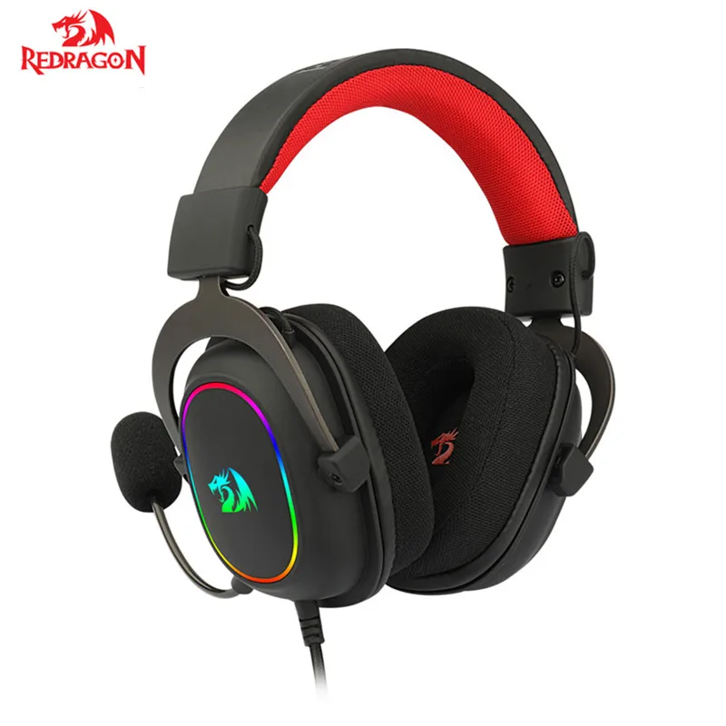 Проводная игровая гарнитура Redragon H510 RGB Zeus X с подсветкой 7 1 объемный звук