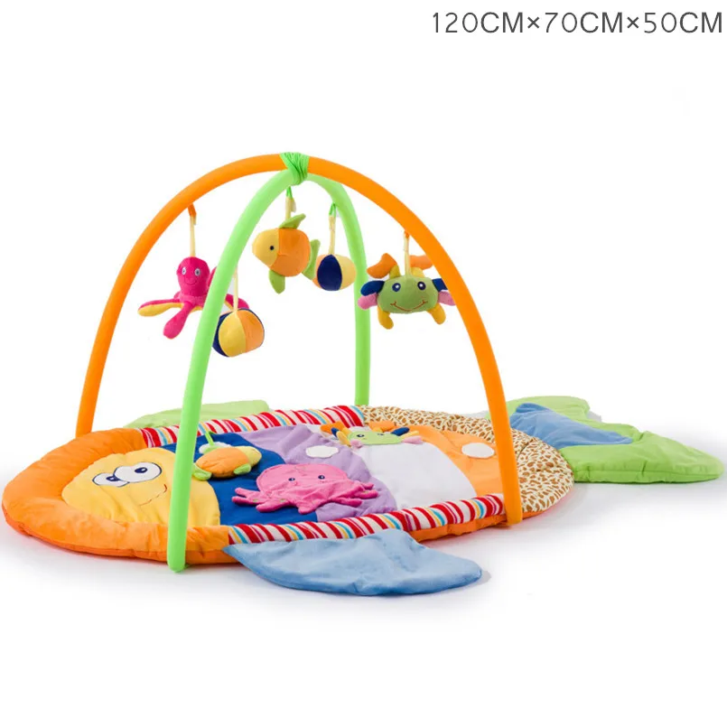 Fish Детский игровой коврик 90*90*50 см, детский коврик для обучения, детский спортивный коврик с медведем, игрушки, милый игровой коврик с животными - Цвет: Fish