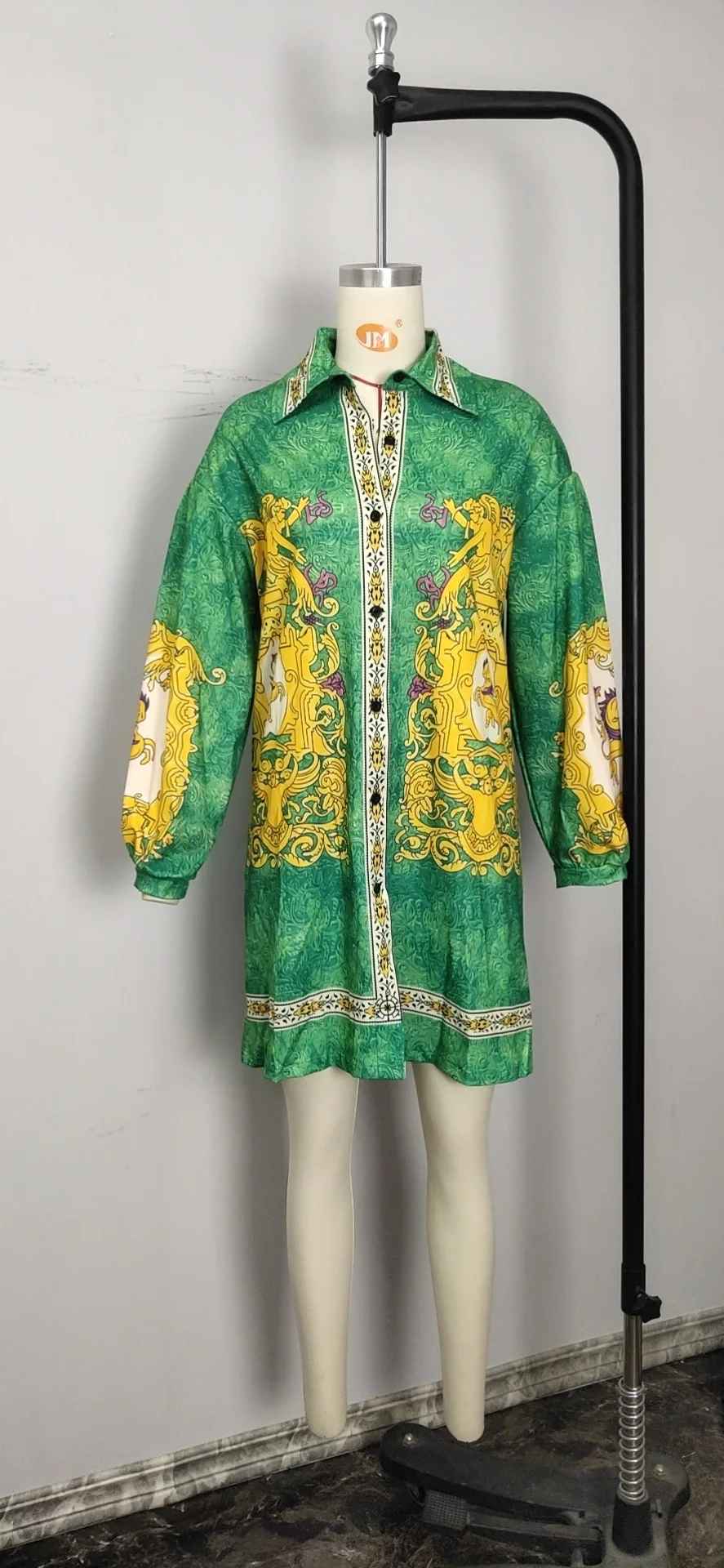 

Vintage Retro Mini Dress Women Fall Clothes Party Dress Harajuku Shirt Single Breasted Button Up Vestidos Plus Size 4XL 5XL