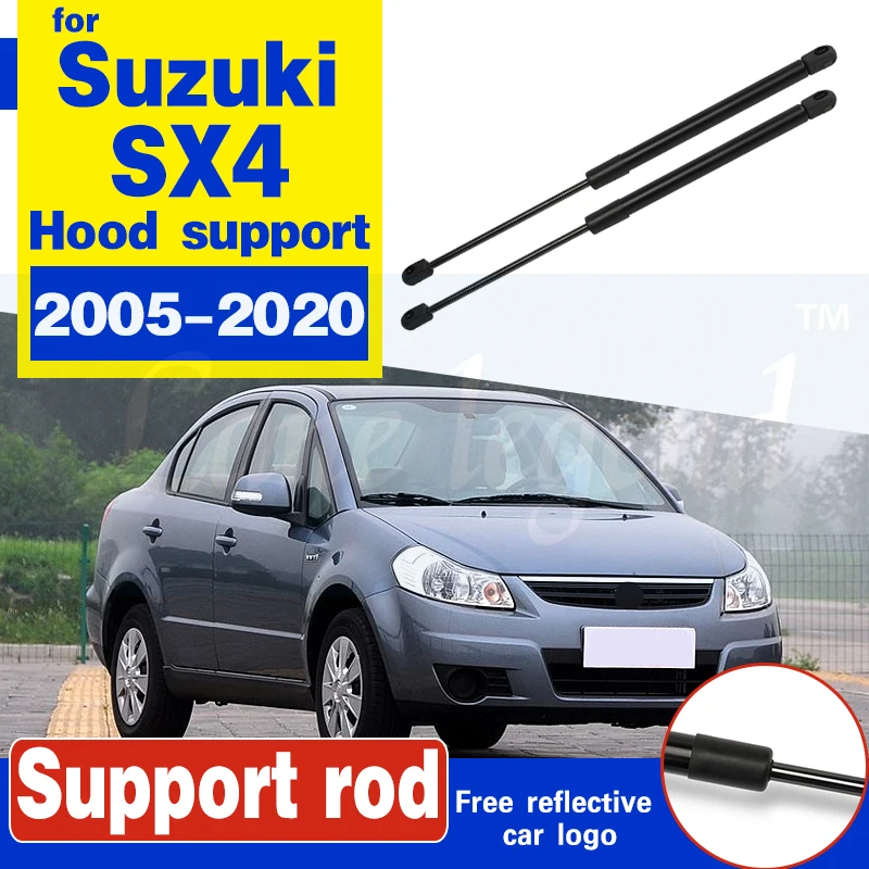 

2pcs front bonnet hood Lift Supports For Suzuki SX4 2005 - 2020 Gas Struts Shocks damper absorber support rod holder bracket